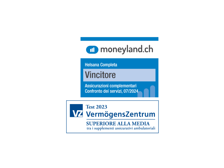 COMPLETA è stata premiata da VZ VermögenZentrum (superiore alla media) e da Moneyland (1° posto).